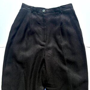 VTG Women’s Liz Claiborne Collection Pleated Black Rayon Trousers Size 8